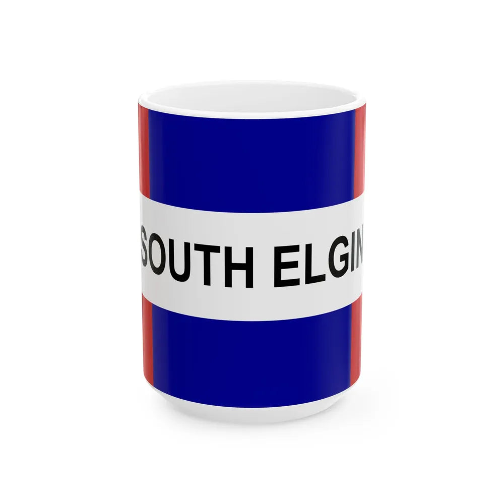 Flag of South Elgin Illinois (United States) White Coffee Mug 15oz - Go Mug Yourself