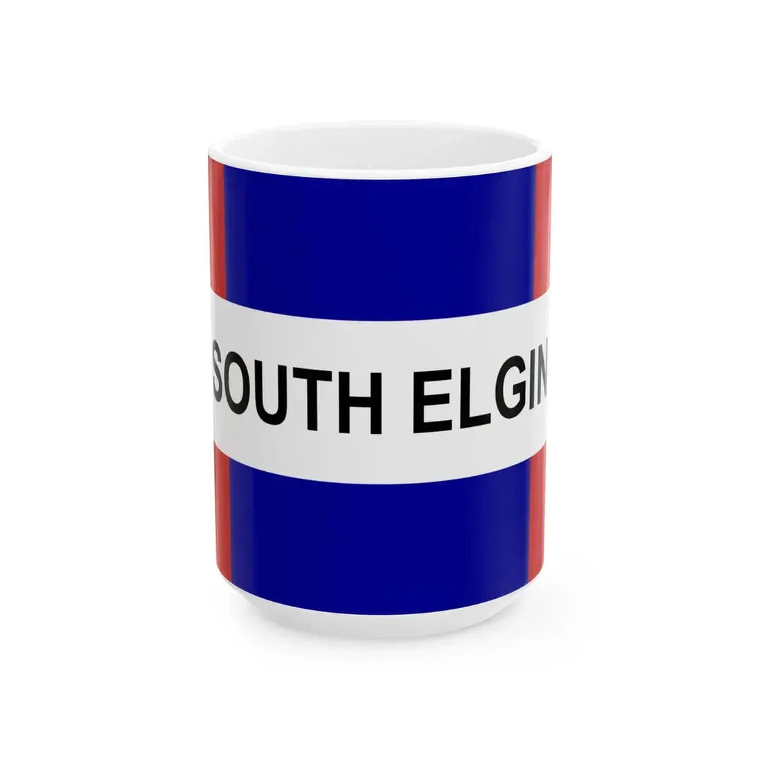 Flag of South Elgin Illinois (United States) White Coffee Mug 15oz - Go Mug Yourself