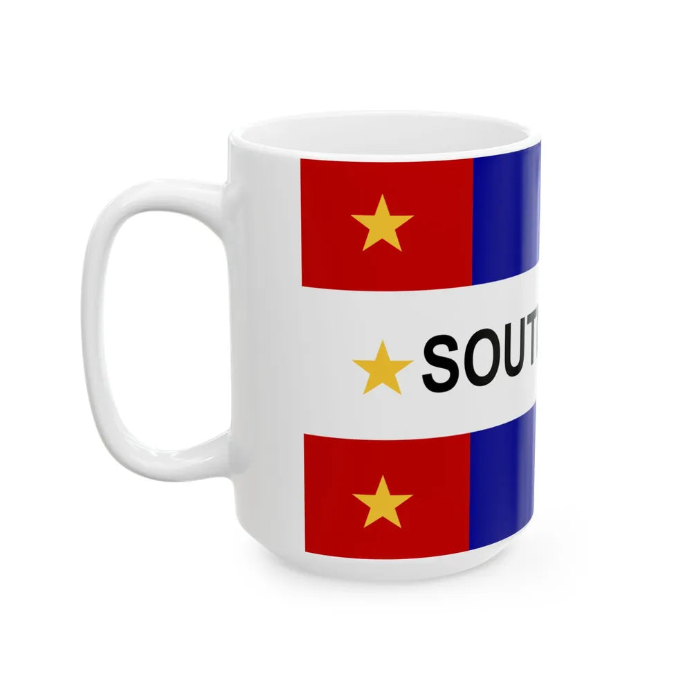 Flag of South Elgin Illinois (United States) White Coffee Mug - Go Mug Yourself