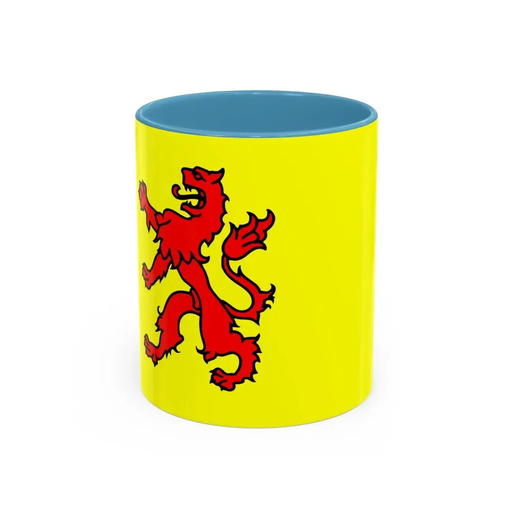 Flag of South Holland Netherlands - Accent Coffee Mug 11oz Light Blue - Go Mug Yourself