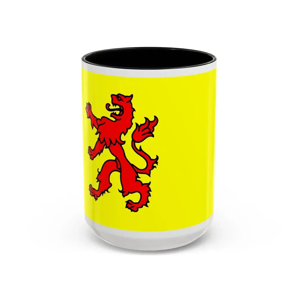 Flag of South Holland Netherlands - Accent Coffee Mug 15oz Black - Go Mug Yourself