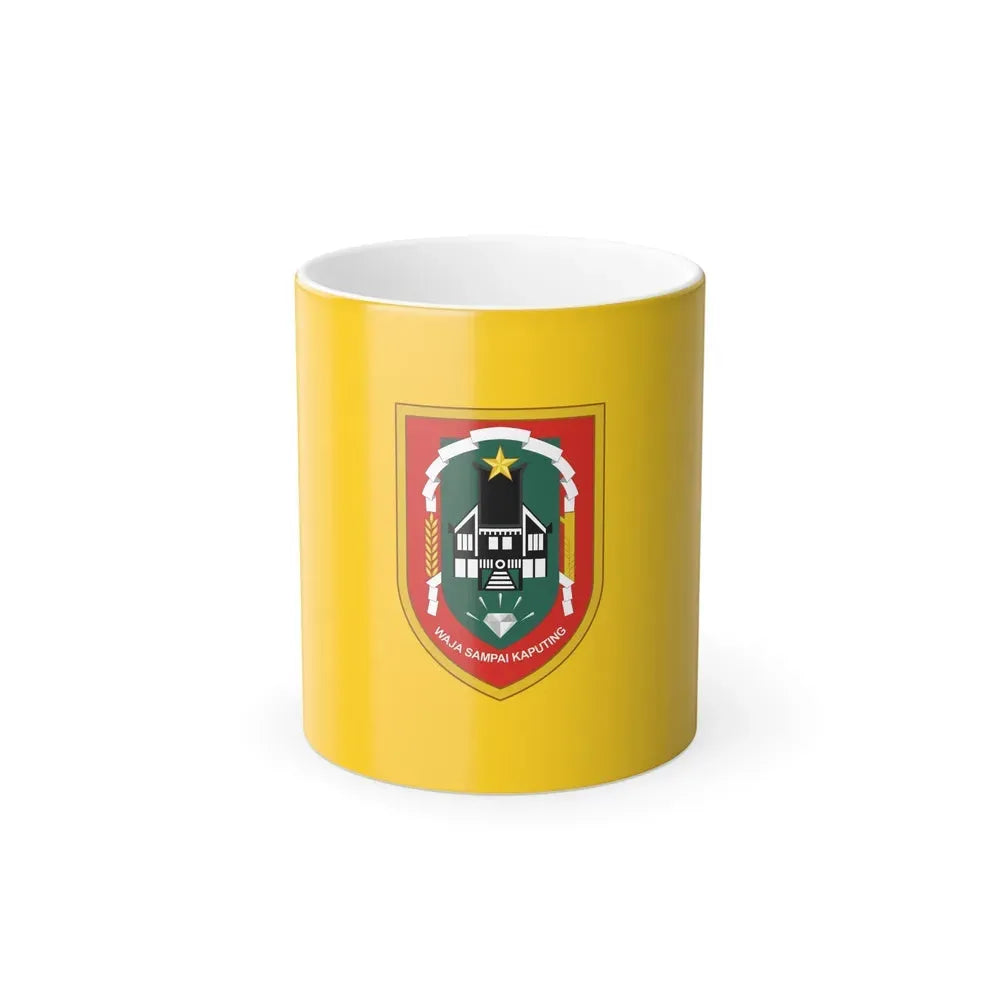 Flag of South Kalimantan Indonesia - Color Changing Coffee Mug 11oz - Go Mug Yourself