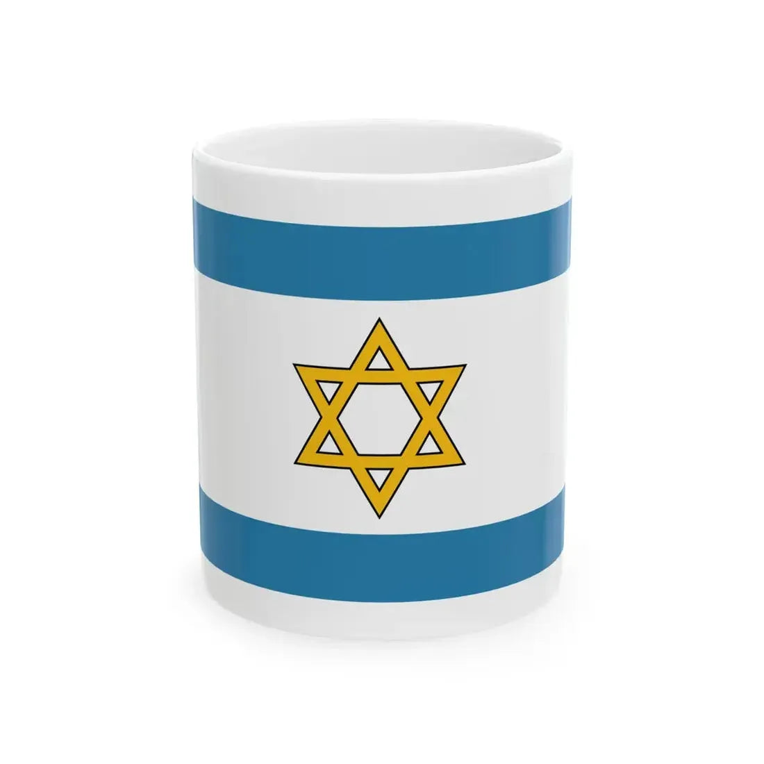 Flag of South Levant Dark Colors 3-2 (Israel) White Coffee Mug 11oz - Go Mug Yourself