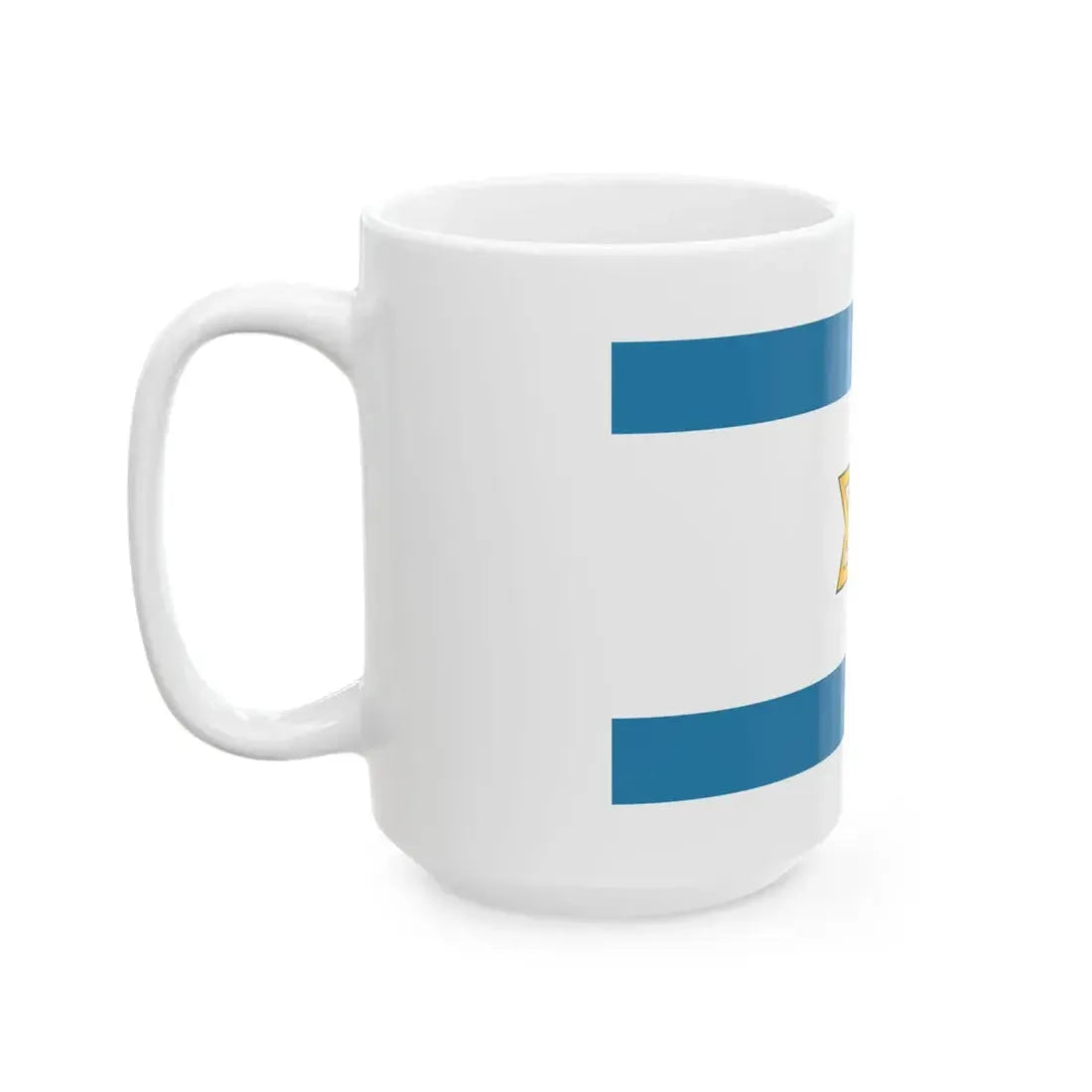 Flag of South Levant Dark Colors 3-2 (Israel) White Coffee Mug - Go Mug Yourself