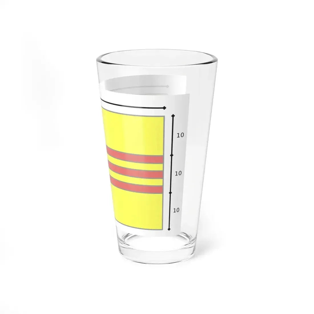 Flag of South Vietnam construction (Vietnam) Pint Glass 16oz - Go Mug Yourself