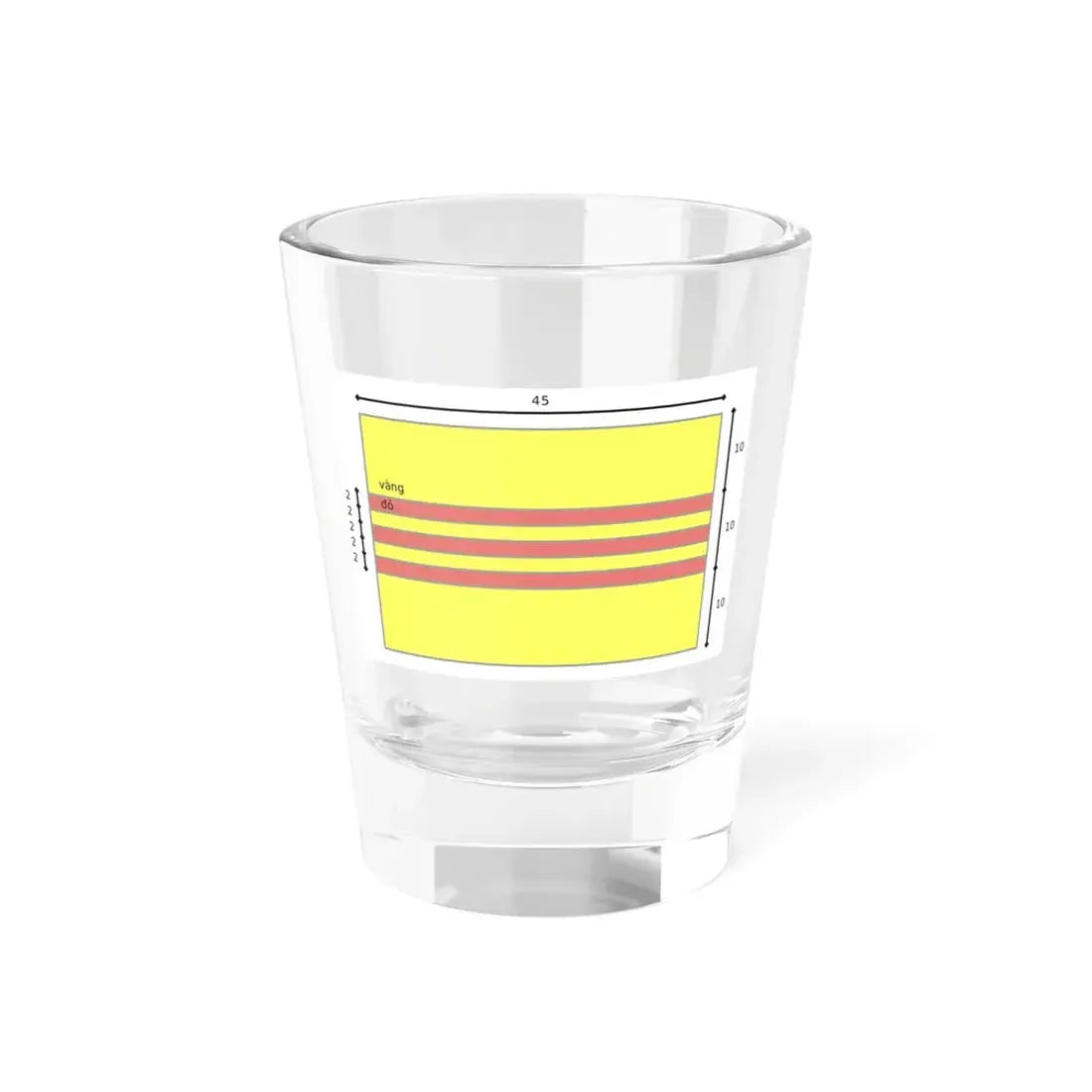 Flag of South Vietnam construction (Vietnam) Shot Glass 1.5oz 1.5oz - Go Mug Yourself