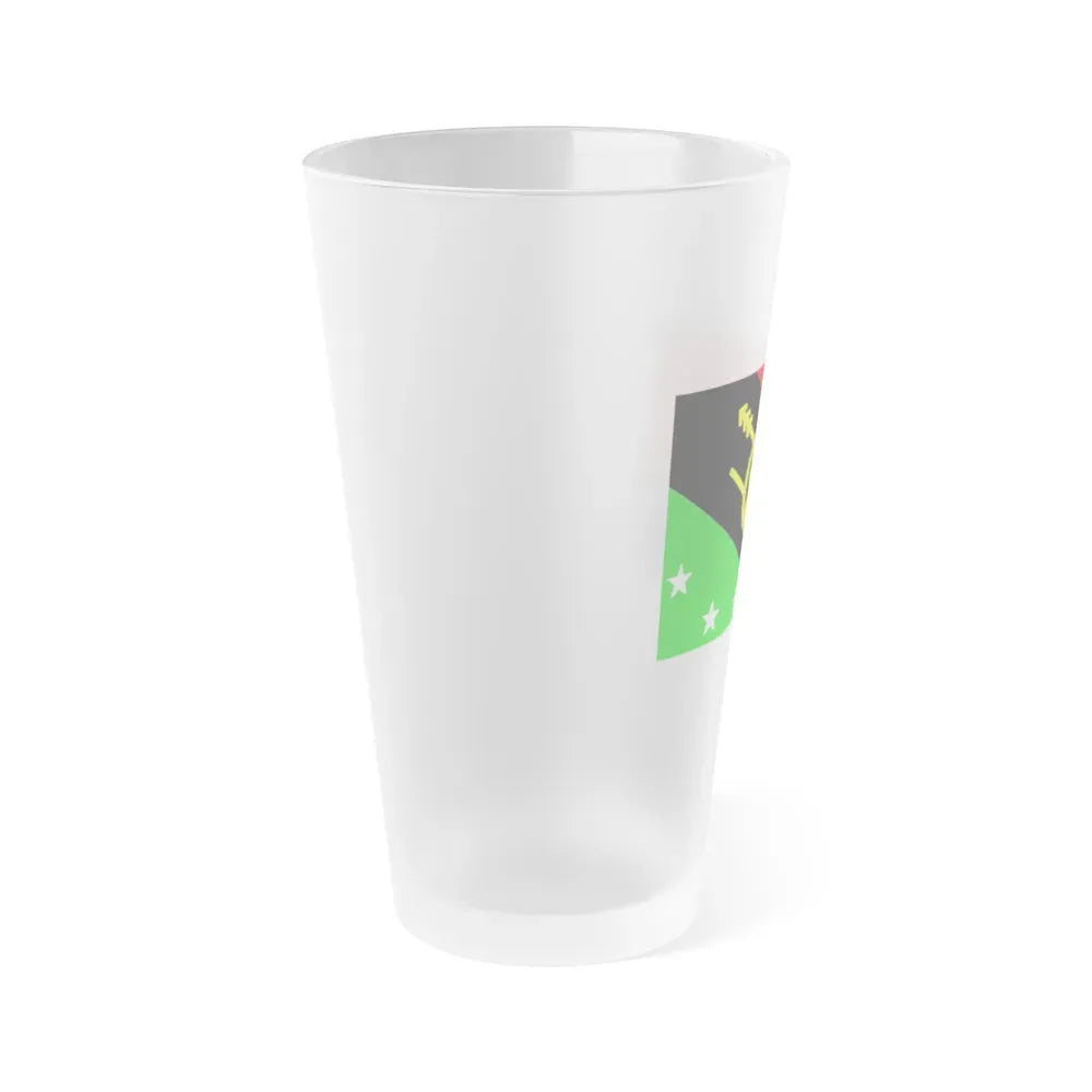Flag of Southern Highlands Province Papa New Guinea - Frosted Pint Glass 16oz - Go Mug Yourself