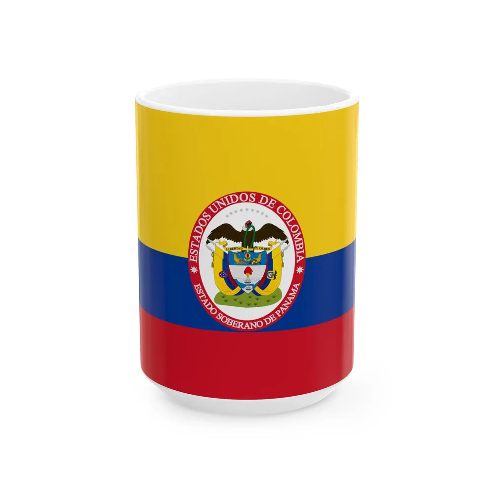 Flag of Sovereign State of Panama (Colombia) White Coffee Mug 15oz - Go Mug Yourself