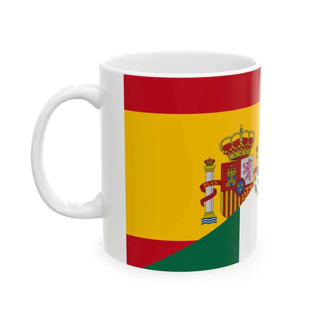 Flag of Spain and Mexico (Mexico) White Coffee Mug - Go Mug Yourself