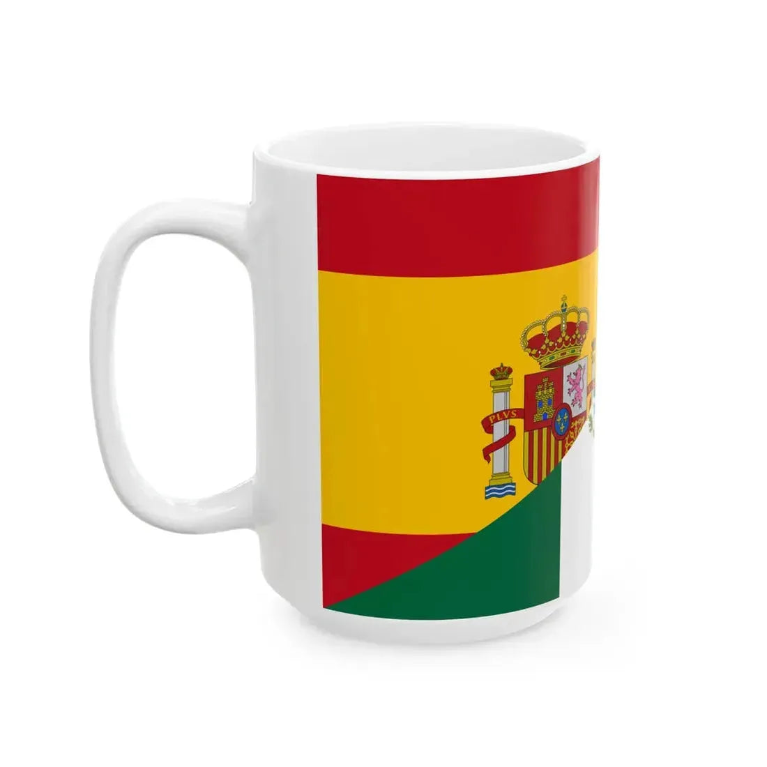 Flag of Spain and Mexico (Mexico) White Coffee Mug - Go Mug Yourself
