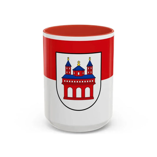 Flag of Speyer Germany - Accent Coffee Mug 15oz Red - Go Mug Yourself