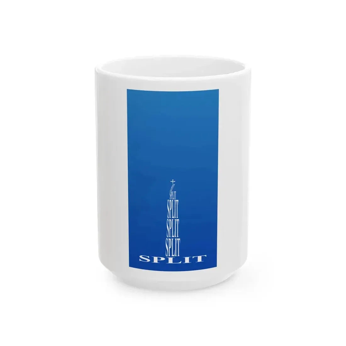 Flag of Split (Croatia) White Coffee Mug 15oz - Go Mug Yourself