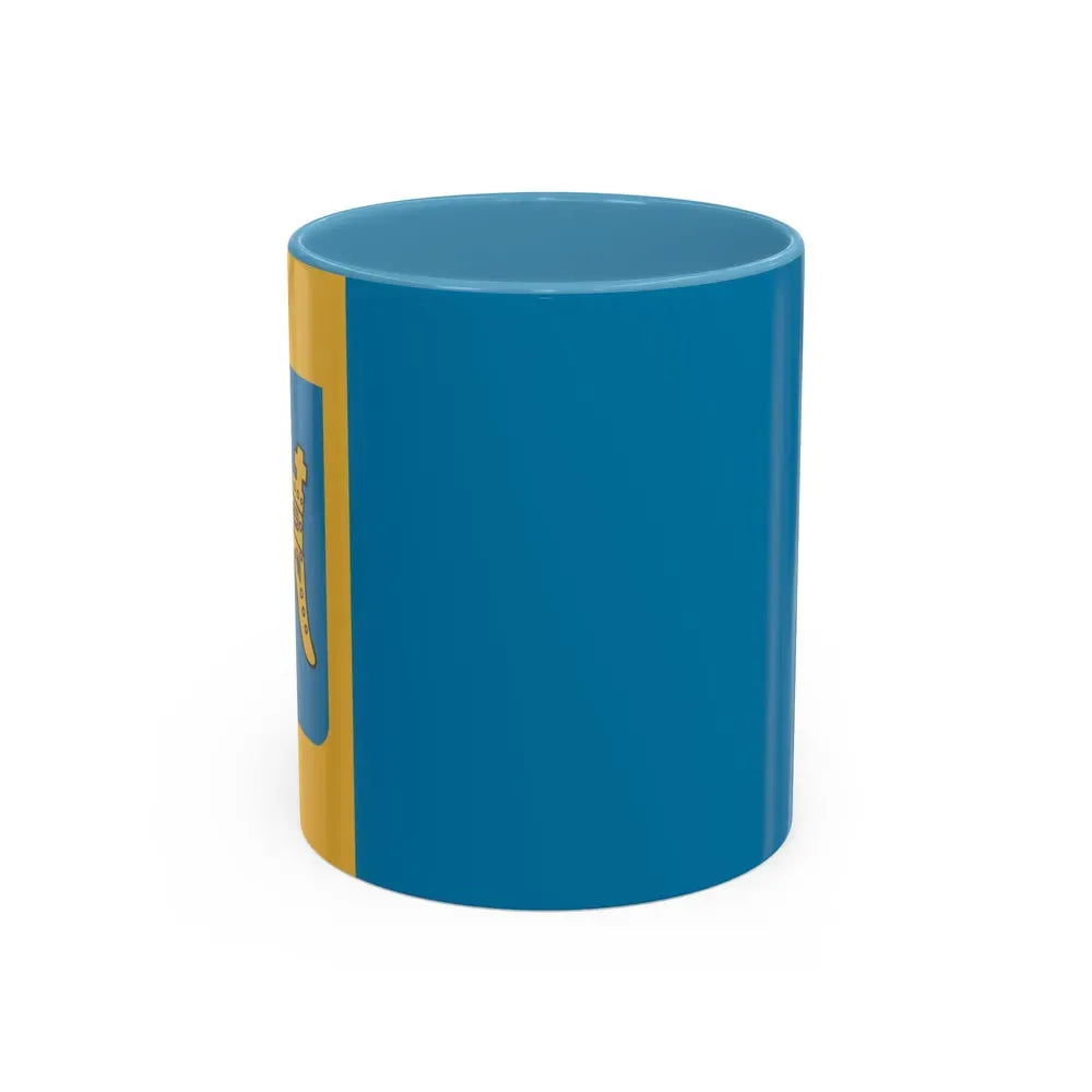 Flag of Split Dalmatia County Croatia - Accent Coffee Mug 11oz Light Blue - Go Mug Yourself