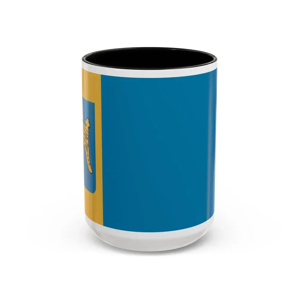 Flag of Split Dalmatia County Croatia - Accent Coffee Mug 15oz Black - Go Mug Yourself