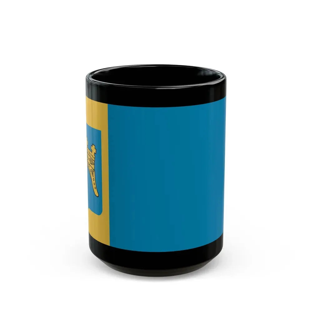Flag of Split Dalmatia County Croatia - Black Coffee Mug 15oz - Go Mug Yourself