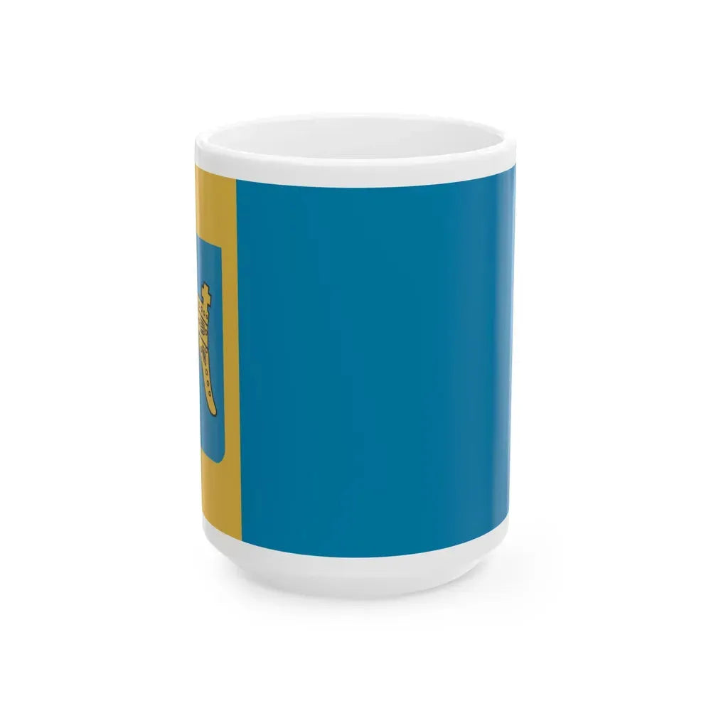 Flag of Split Dalmatia County Croatia - White Coffee Mug 15oz - Go Mug Yourself