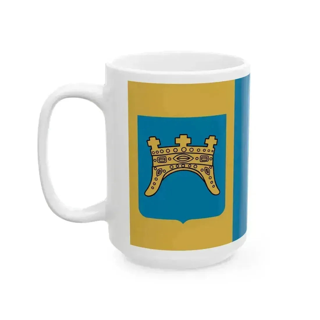 Flag of Split-Dalmatia County (Croatia) White Coffee Mug - Go Mug Yourself