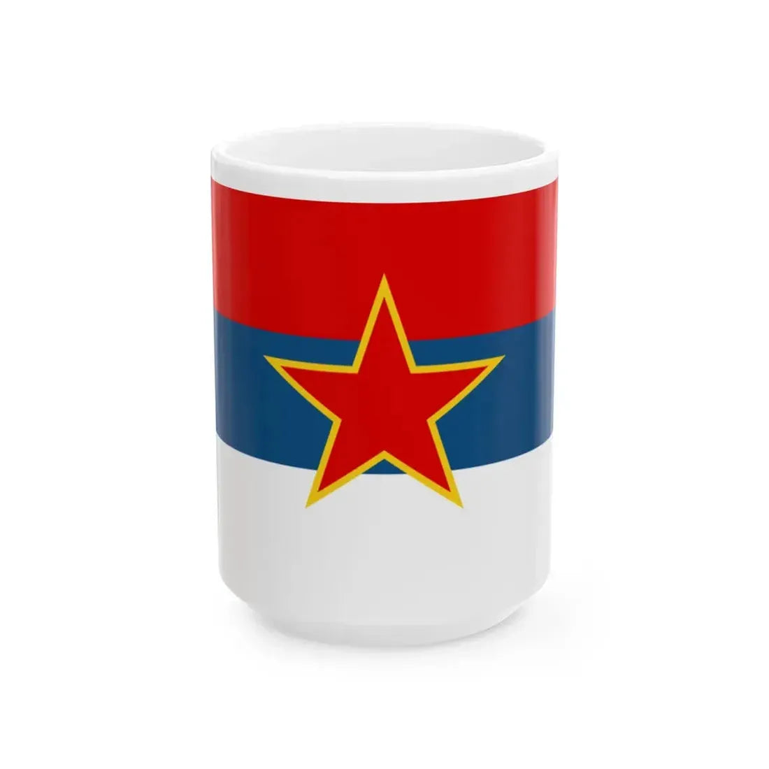 Flag of SR Montenegro 1946-1993 (Montenegro) White Coffee Mug 15oz - Go Mug Yourself