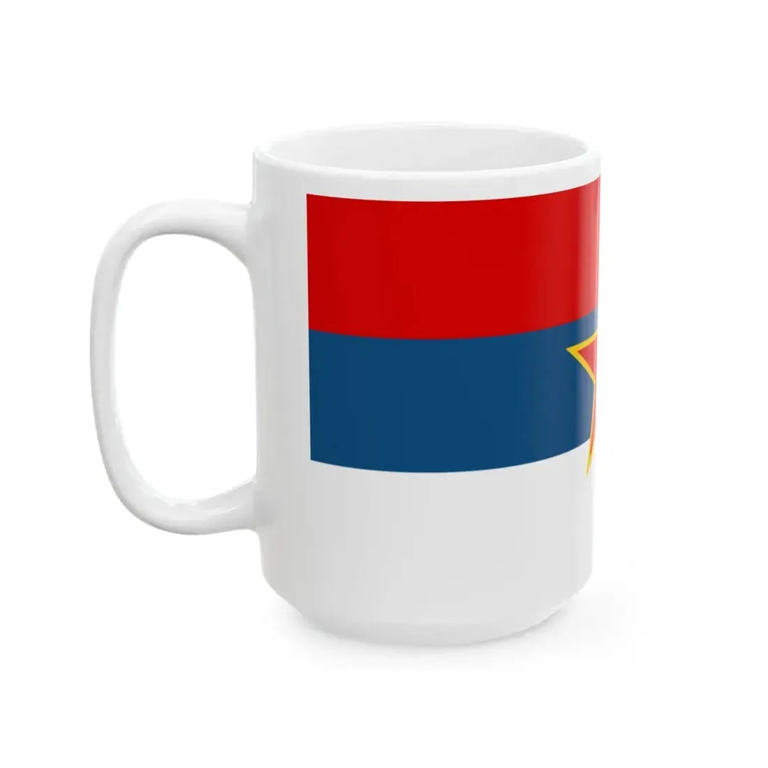 Flag of SR Montenegro 1946-1993 (Montenegro) White Coffee Mug - Go Mug Yourself