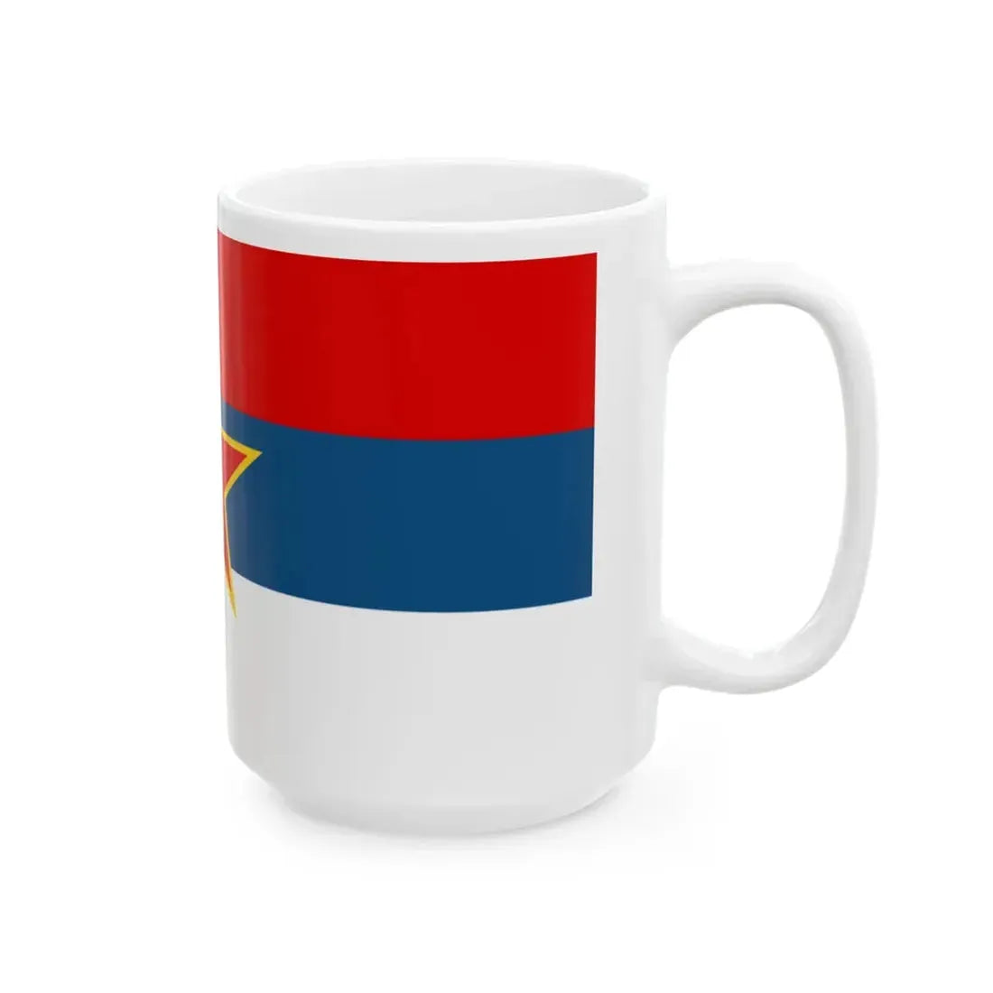 Flag of SR Montenegro 1946-1993 (Montenegro) White Coffee Mug - Go Mug Yourself