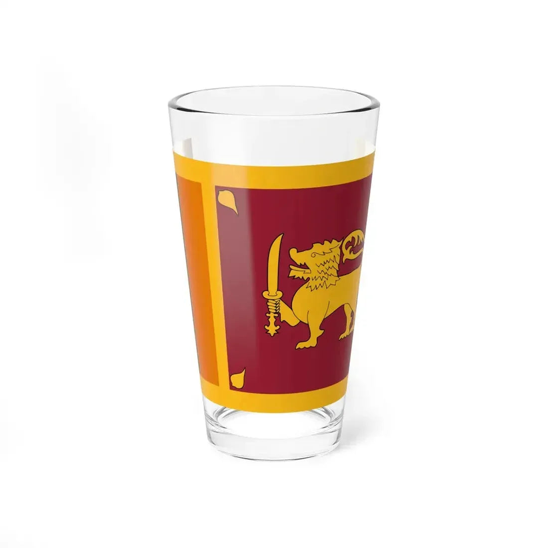 Flag of Sri Lanka 3-2 (Sri Lanka) Pint Glass 16oz 16oz - Go Mug Yourself