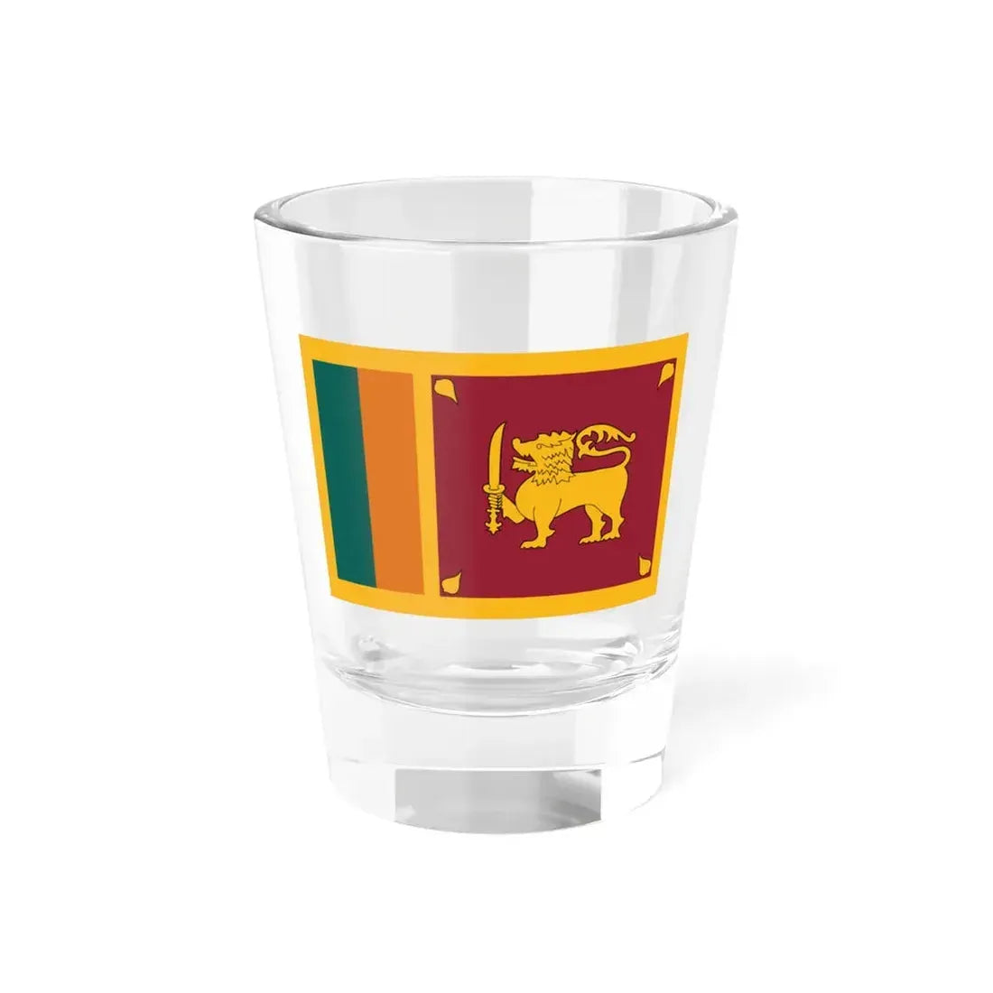 Flag of Sri Lanka 3-2 (Sri Lanka) Shot Glass 1.5oz 1.5oz - Go Mug Yourself