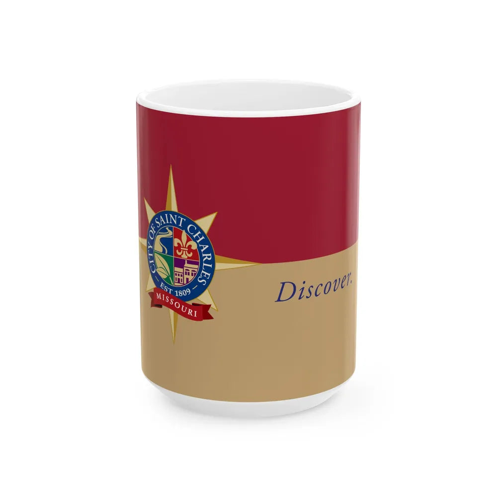 Flag of St. Charles Missouri (United States) White Coffee Mug 15oz - Go Mug Yourself