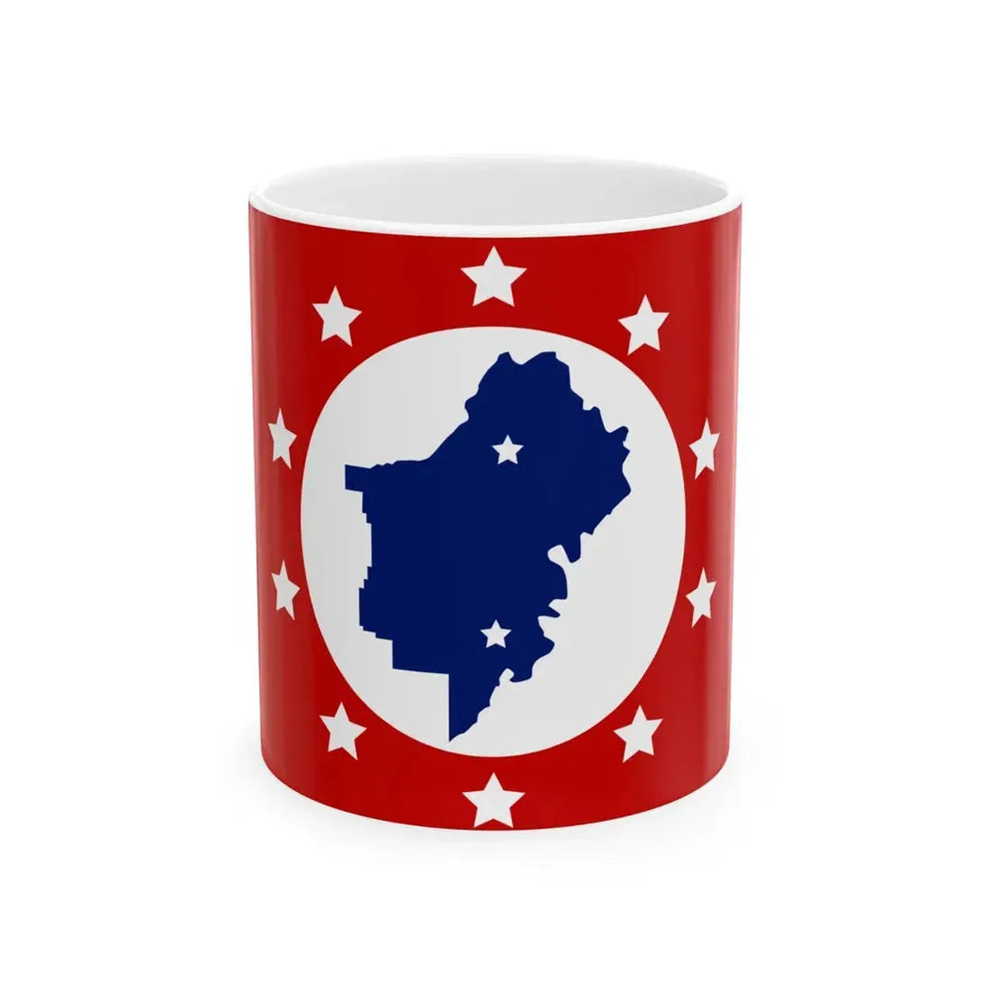 Flag of St. Clair County Alabama (United States) White Coffee Mug 11oz - Go Mug Yourself
