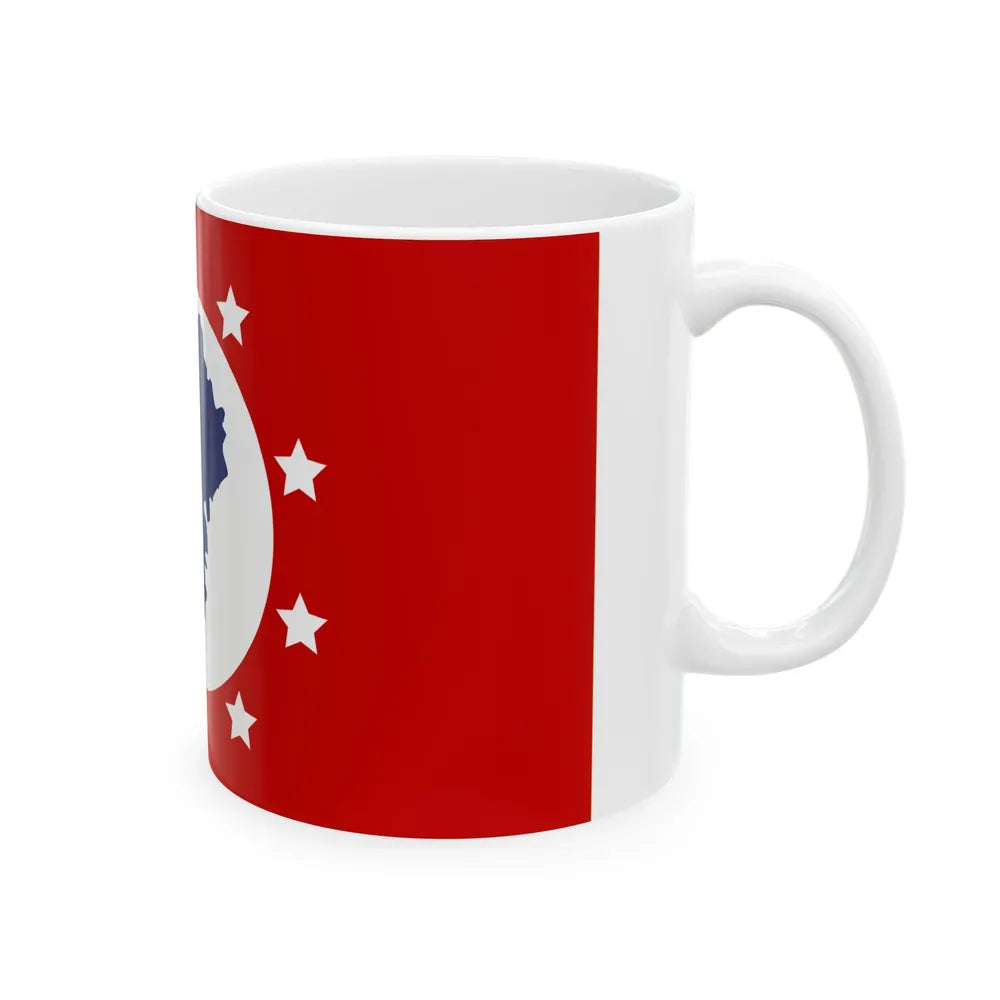 Flag of St. Clair County Alabama (United States) White Coffee Mug - Go Mug Yourself