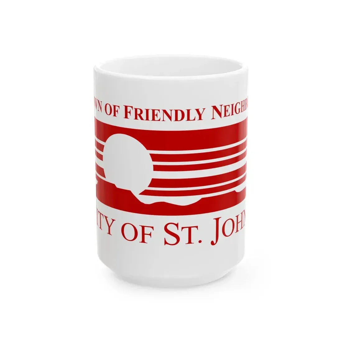Flag of St. Johns Arizona (United States) White Coffee Mug 15oz - Go Mug Yourself