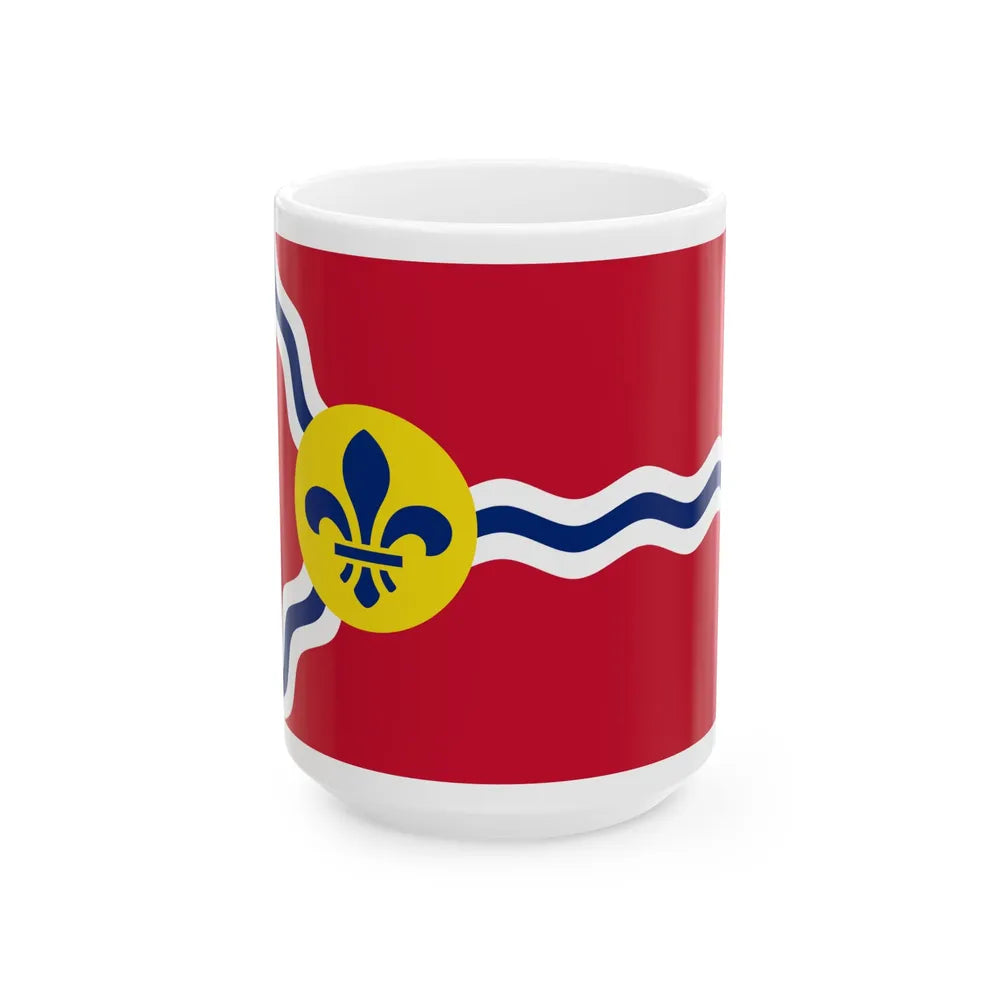 Flag of St. Louis Missouri (United States) White Coffee Mug 15oz - Go Mug Yourself