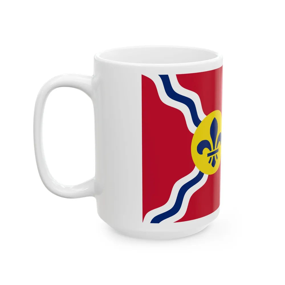 Flag of St. Louis Missouri (United States) White Coffee Mug - Go Mug Yourself