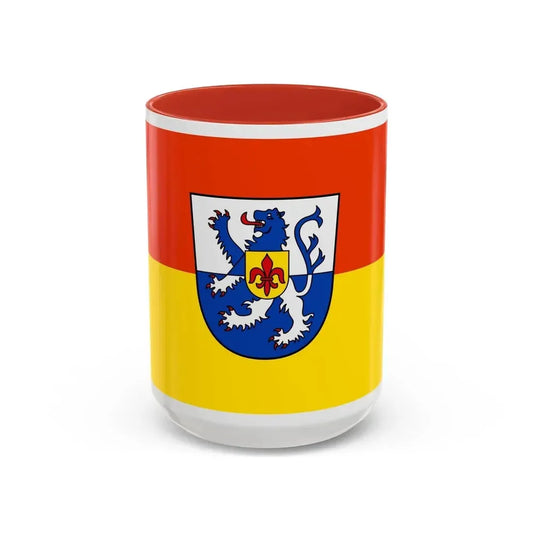 Flag of St Wendel Germany - Accent Coffee Mug 15oz Red - Go Mug Yourself