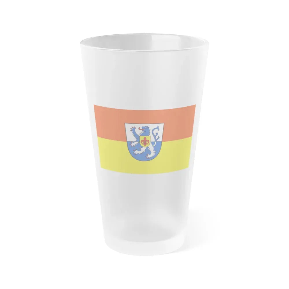 Flag of St Wendel Germany - Frosted Pint Glass 16oz 16oz Frosted - Go Mug Yourself