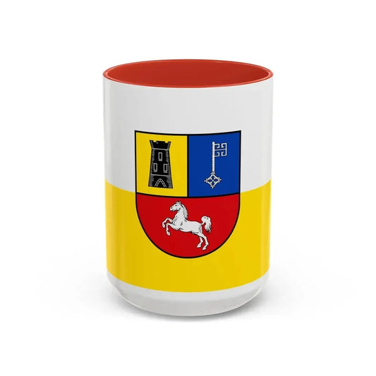 Flag of Stade Germany - Accent Coffee Mug 15oz Red - Go Mug Yourself