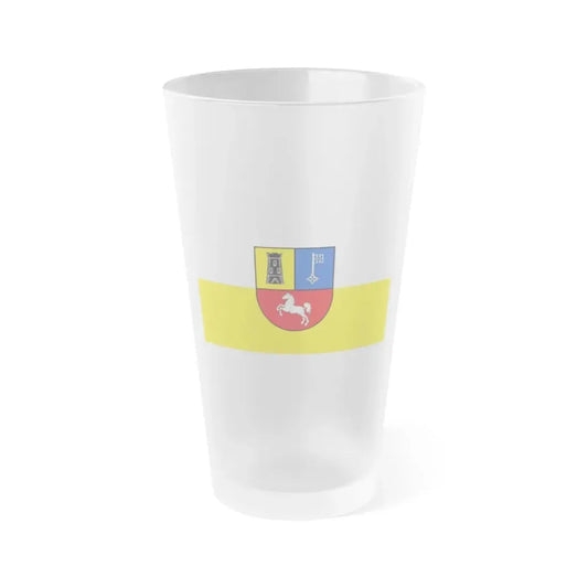 Flag of Stade Germany - Frosted Pint Glass 16oz 16oz Frosted - Go Mug Yourself