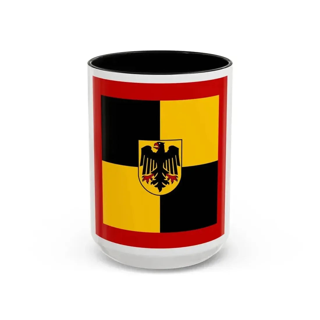Flag of Standard of Inspector General of the Bundeswehr Germany - Accent Coffee Mug 15oz Black - Go Mug Yourself