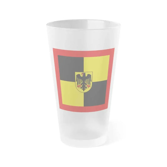 Flag of Standard of Inspector General of the Bundeswehr Germany - Frosted Pint Glass 16oz 16oz Frosted - Go Mug Yourself