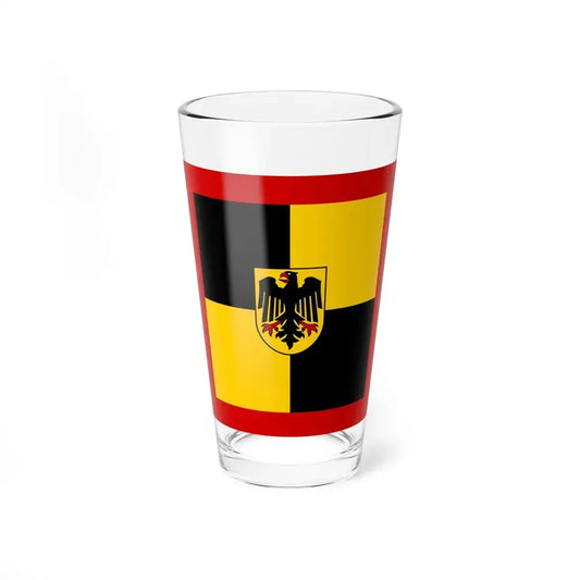 Flag of Standard of Inspector General of the Bundeswehr Germany - Pint Glass 16oz 16oz - Go Mug Yourself