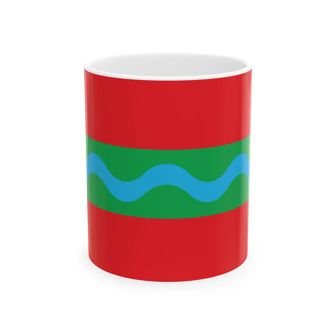 Flag of Starokostiantyniv raion (Ukraine) White Coffee Mug 11oz - Go Mug Yourself