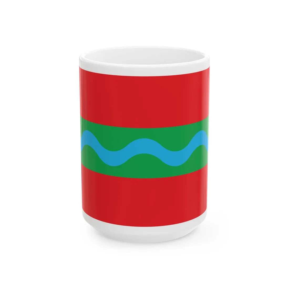 Flag of Starokostiantyniv raion (Ukraine) White Coffee Mug 15oz - Go Mug Yourself