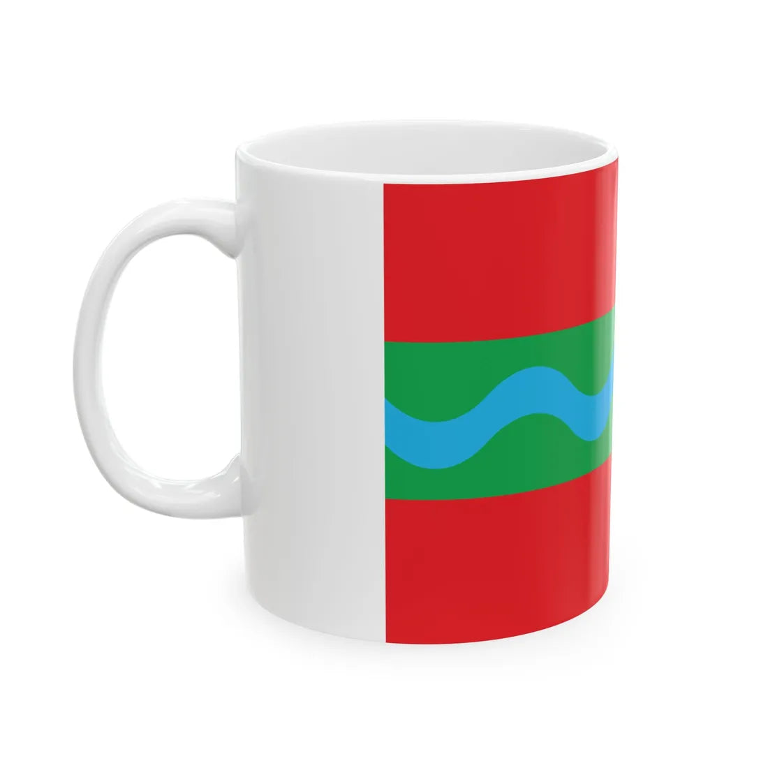 Flag of Starokostiantyniv raion (Ukraine) White Coffee Mug - Go Mug Yourself