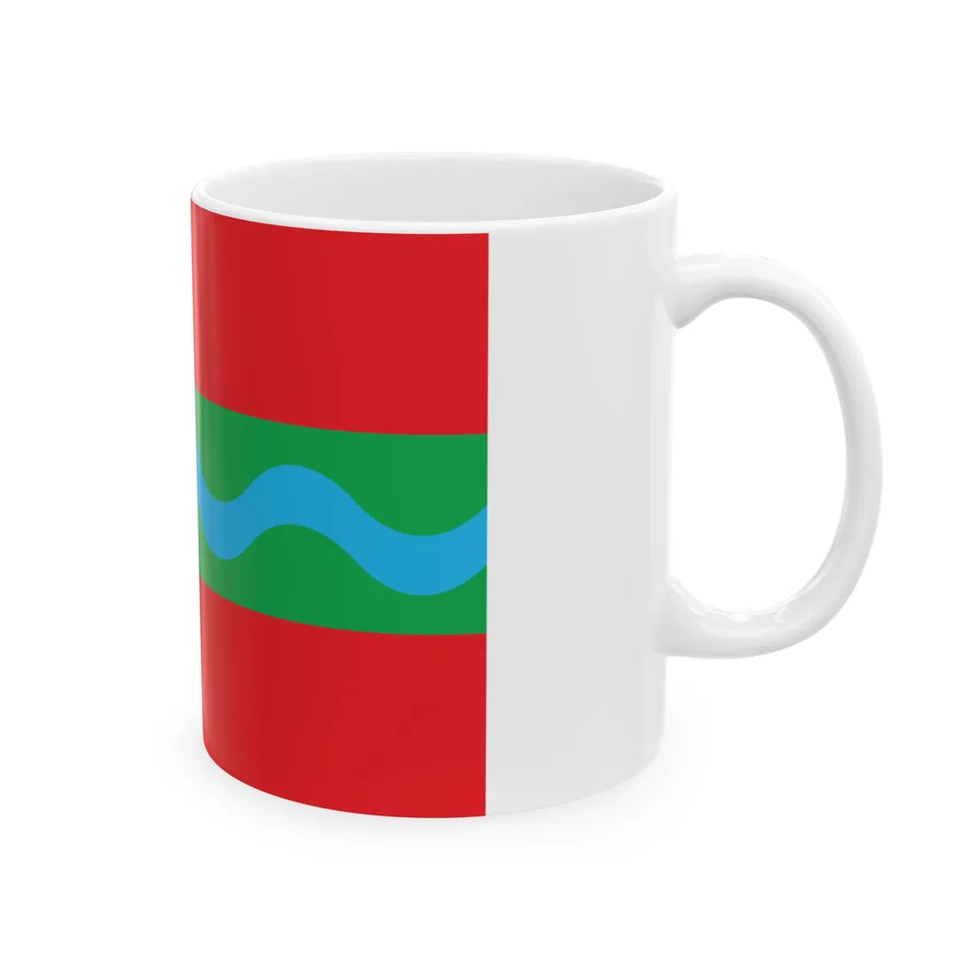 Flag of Starokostiantyniv raion (Ukraine) White Coffee Mug - Go Mug Yourself