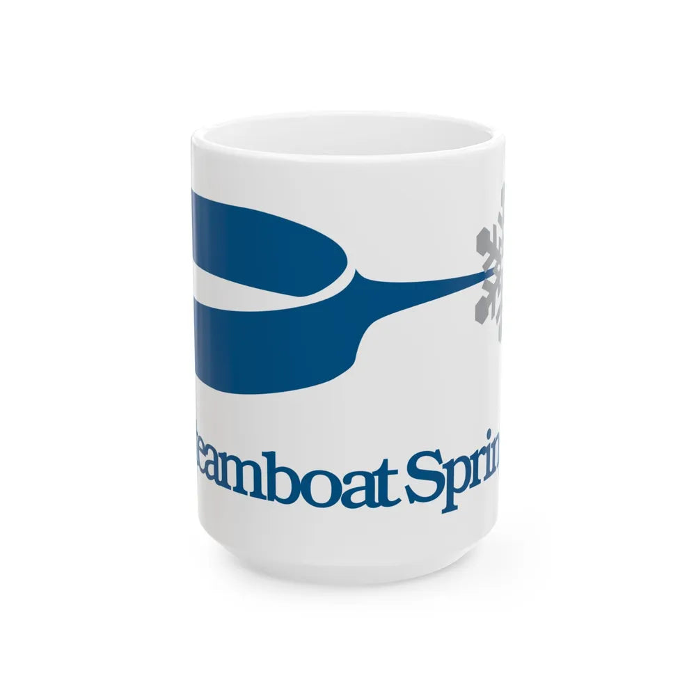 Flag of Steamboat Springs Colorado (United States) White Coffee Mug 15oz - Go Mug Yourself