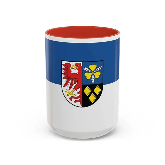 Flag of Stendal Germany - Accent Coffee Mug 15oz Red - Go Mug Yourself