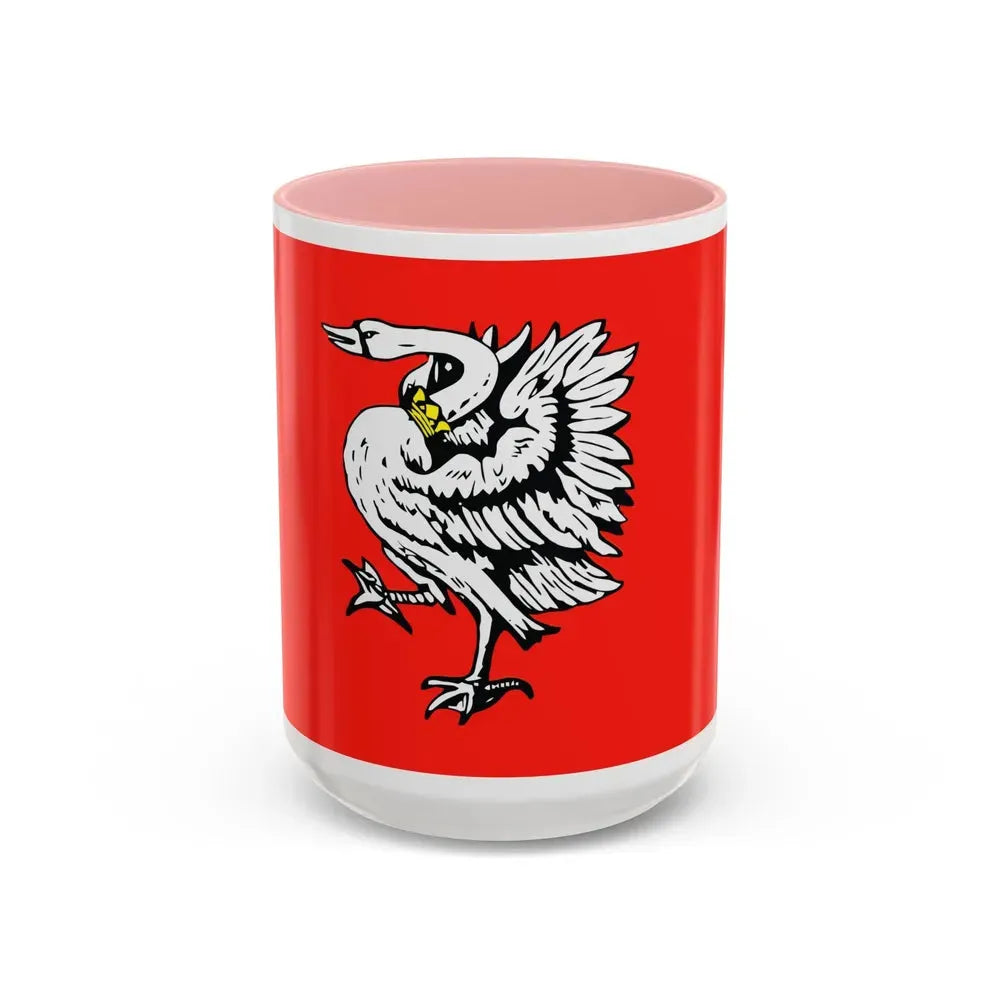 Flag of Stormarn Germany - Accent Coffee Mug 15oz Pink - Go Mug Yourself