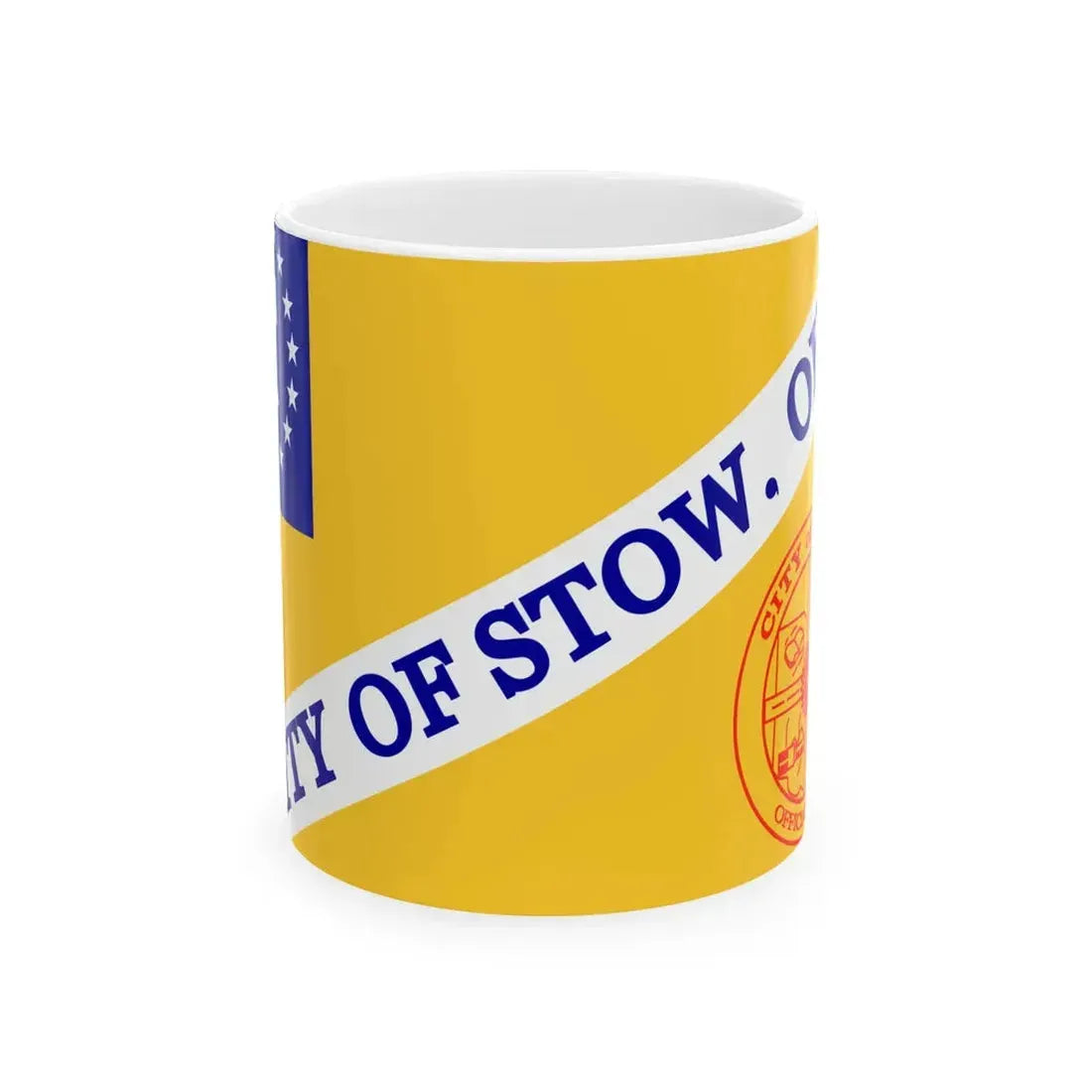 Flag of Stow Ohio (United States) White Coffee Mug 11oz - Go Mug Yourself