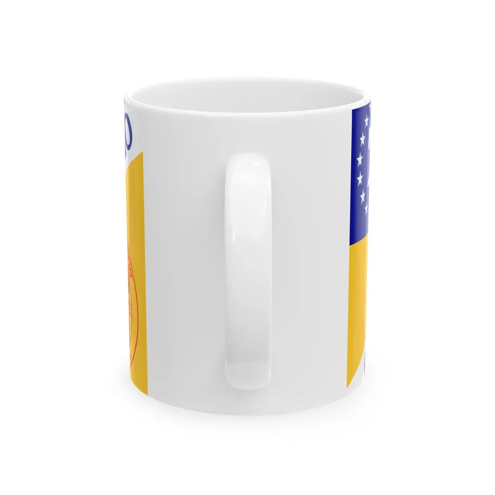 Flag of Stow Ohio (United States) White Coffee Mug - Go Mug Yourself