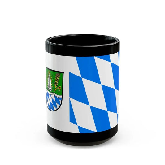 Flag of Straubing Bogen Germany - Black Coffee Mug 15oz - Go Mug Yourself