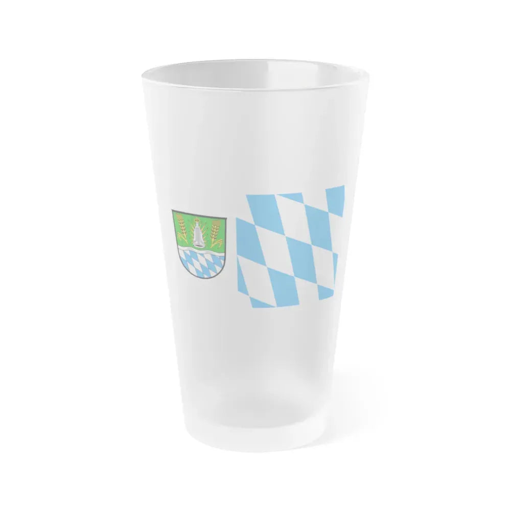 Flag of Straubing Bogen Germany - Frosted Pint Glass 16oz 16oz Frosted - Go Mug Yourself